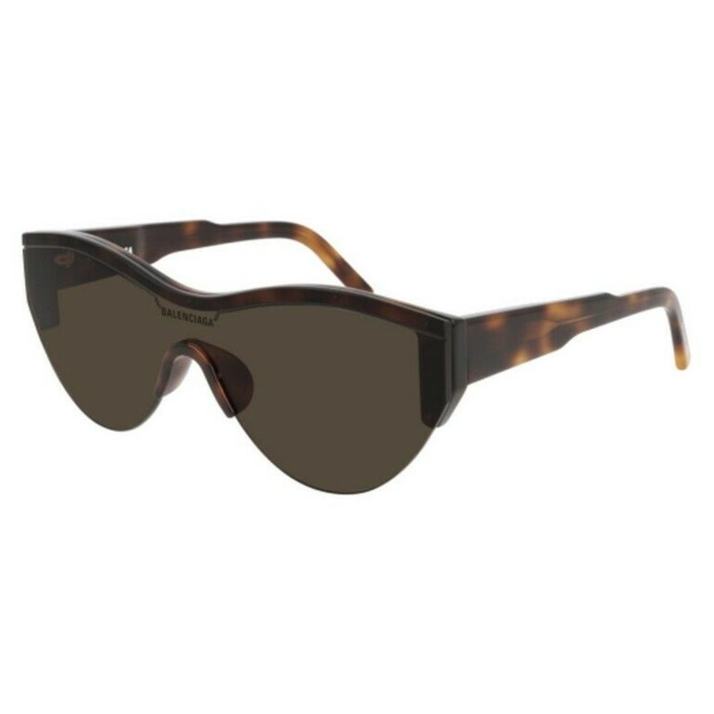 Balenciaga Havana Shield Brown Lenses Sunglasses